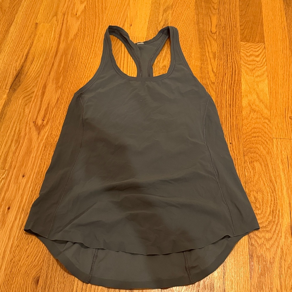 Gray Racerback Tank Top